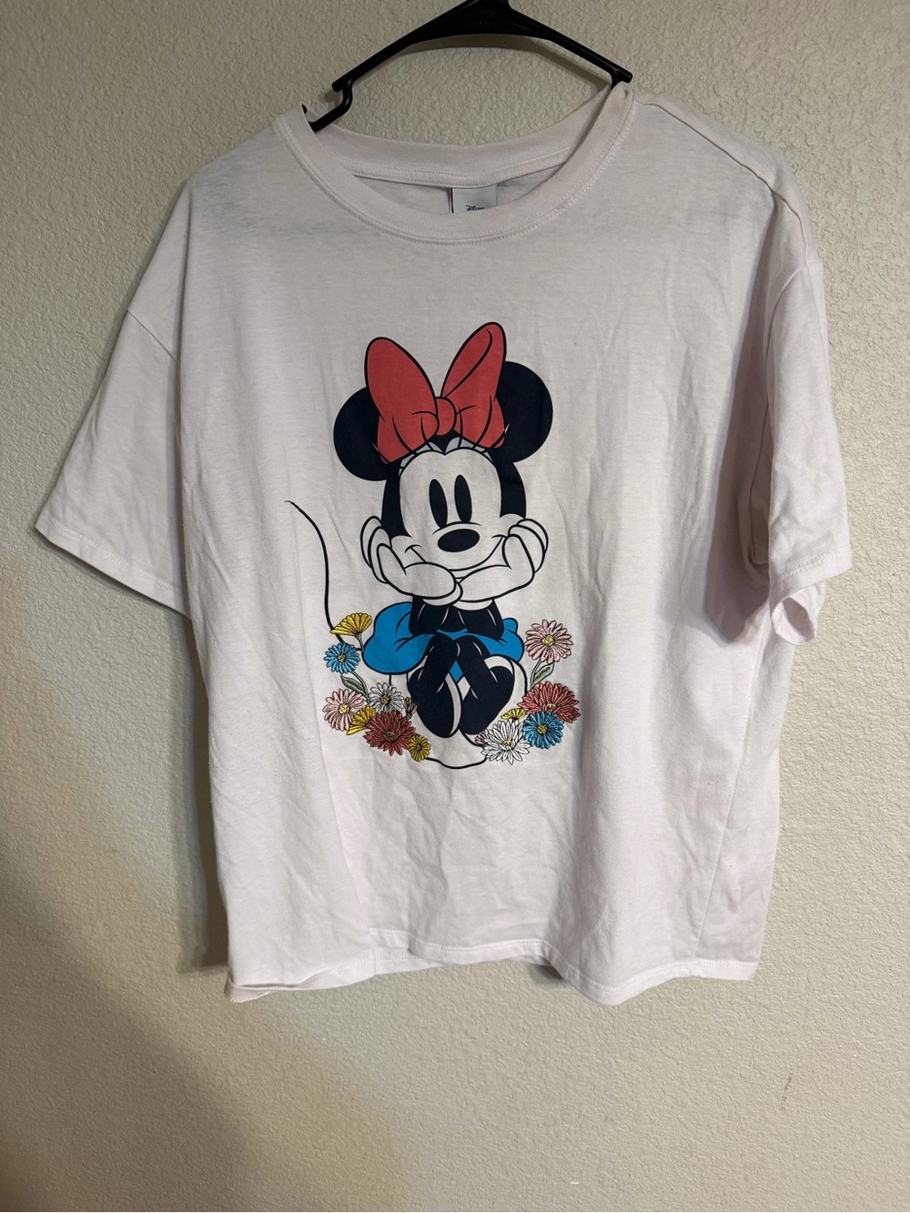 Disney Minnie Mouse Short Sleeve Tee - White with Red Bow